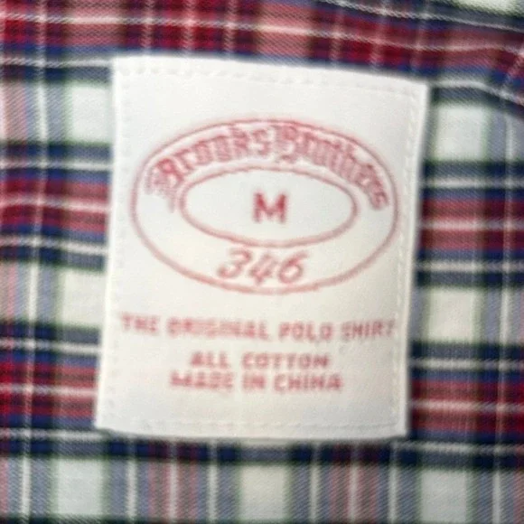 Brooks Brothers 346 Patchwork Plaid Shirt Medium Men's Multi Color Shirt Cotton - Picture 4 of 7